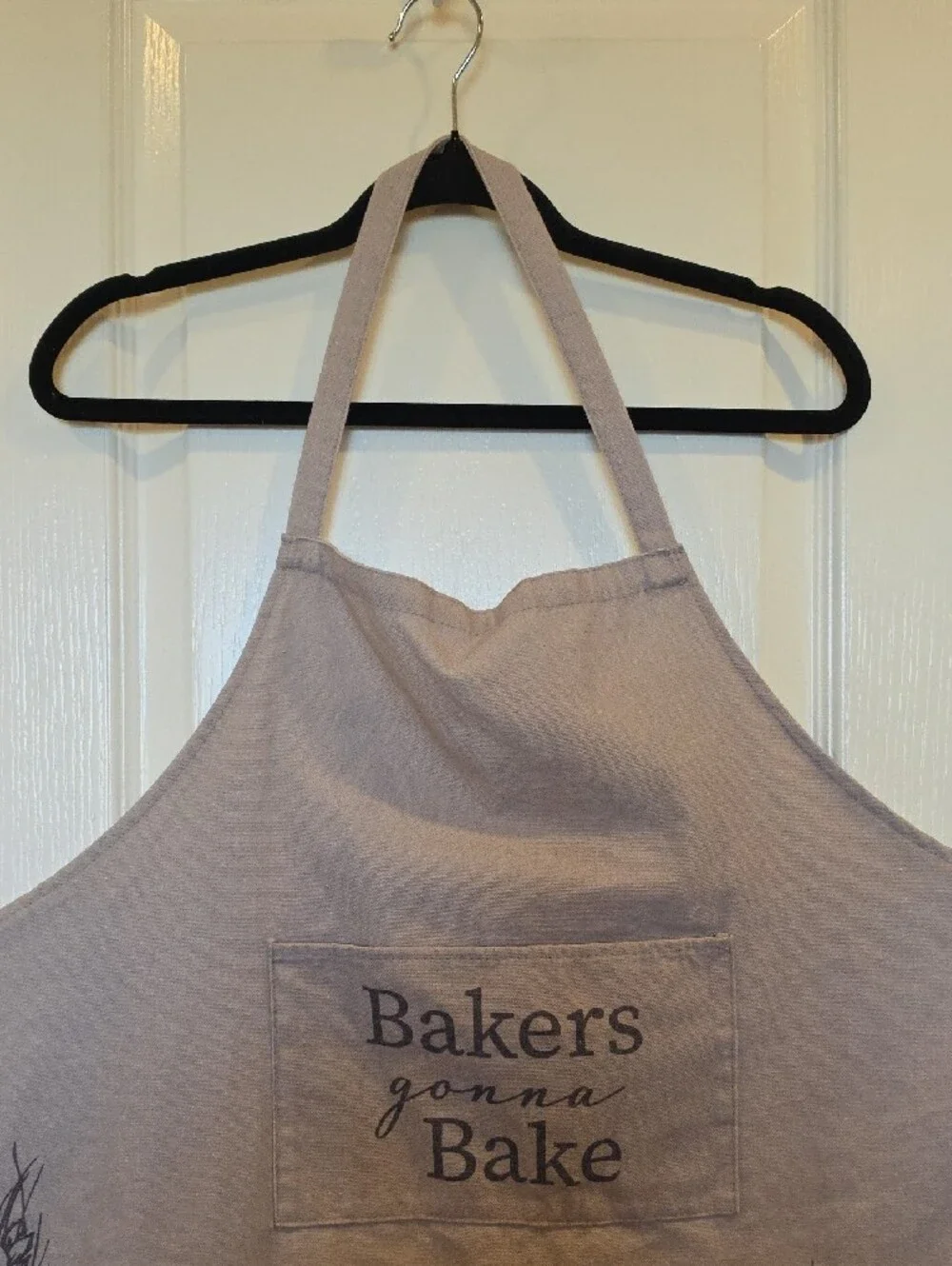 krumbs Kitchen - Bakers Gonna Bake Canvas Apron - Neutral W Grains